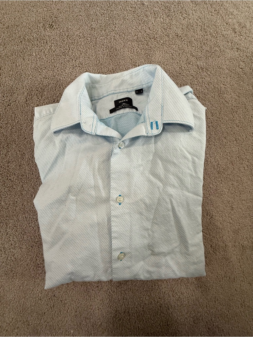 Mexx Light Blue Striped Men’s Dress Shirt